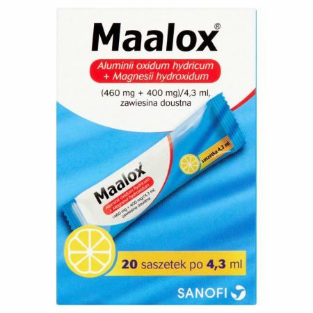 MAALOX zawiesina -    4,3ml x 20sasz.